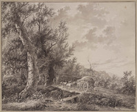 X 067
          <br/>
          Bosrand met voerman en wandelaar
          <br/>
          <em>Laan, Dirk Jan van der (1759-1829)</em>